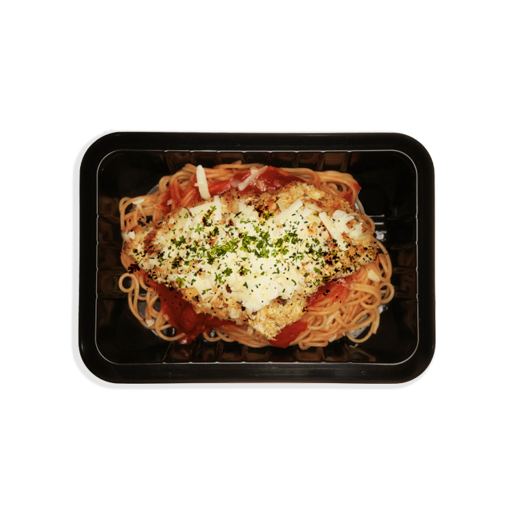 Limited! Chicken Parmesan with Korean Spicy Tomato Spaghetti